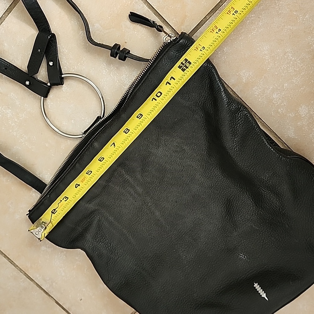 Thacker New York Black Leather Backpack - Picture 11 of 12